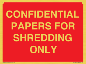 CONFIDENTIAL PAPERS FOR SHREDDING ONLY